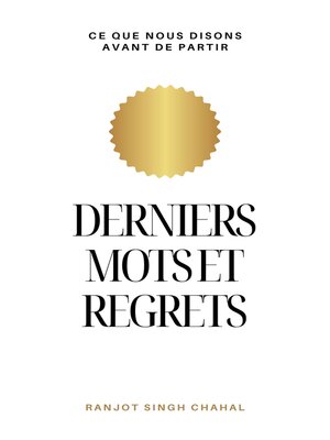 cover image of Derniers Mots Et Regrets